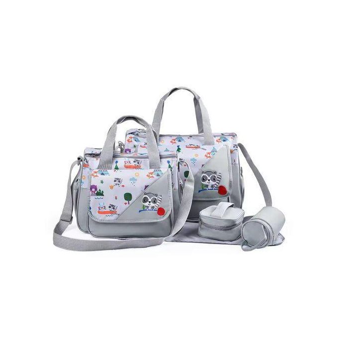 5-in-1 Large Capacity Diaper Bag Set - Waterproof, Travel-Ready, Includes Organizer Pouches