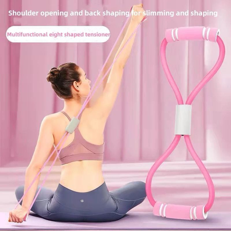 Resistance Bands with Foam Sport At Home Yoga Fitness Accessories Rubber Pull Rope Training and Exercise Gym Equipment for Women and Men, strength training and full body workout kit