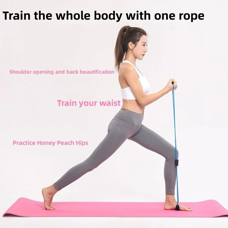 Resistance Bands with Foam Sport At Home Yoga Fitness Accessories Rubber Pull Rope Training and Exercise Gym Equipment for Women and Men, strength training and full body workout kit