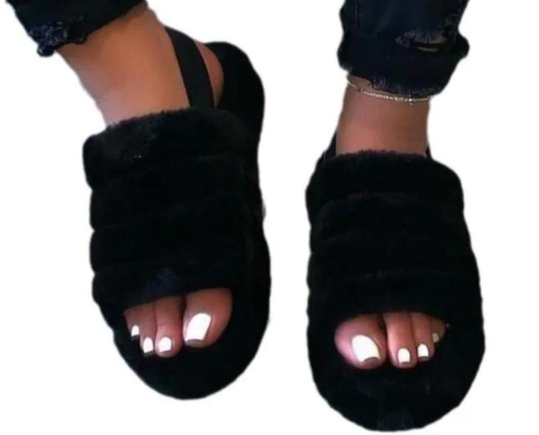 Fluffy lady slides sandals: cute, affordable, stylish, elegant, size 37 to size 42, normal fitting