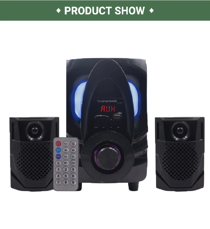 TAGWOOD LS-421H 2.1CH 6000W PMPO WOOFER Home Audio SPEAKER BLUETOOTH/FM/SB/USB Subwoofer Speaker System