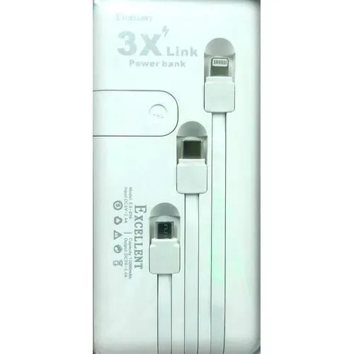 Excellent Power Bank 20000mAh 12000mAh & 10000 Cable Charger PowerBank Charging Cables For ALL Phones Supports FAST Charging High Power Capacity; 20,000mAh Best for travellers and heavy phone