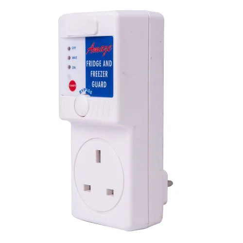 Fridge Guard 13A – Refrigerator Surge Protector & Voltage Stabilizer Against Power Surges and Fluctuations Freezer Guard White Fridge Guard Protector