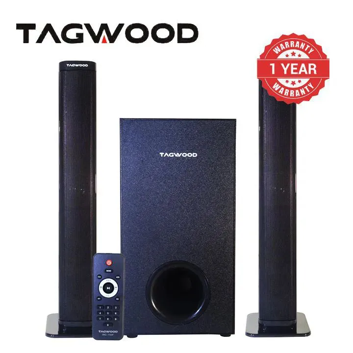 Tagwood 7500W 2.1CH Multimedia Bluetooth Woofer Speaker System Subwoofer Soundbar Sound Bar BT/USB/SD/FM Subwoofer Home Audilo System Soundbar with Remote Control S1 Speaker bass