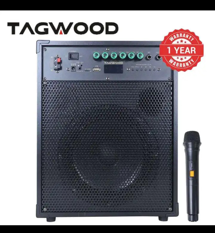 agwood LTS-8A Trolley Speaker Porteable Portable Speaker Subwoofer Outdoor Speaker ,Bluetooth,Free Wireless Microphone a Built in Battery Woofer Woofer