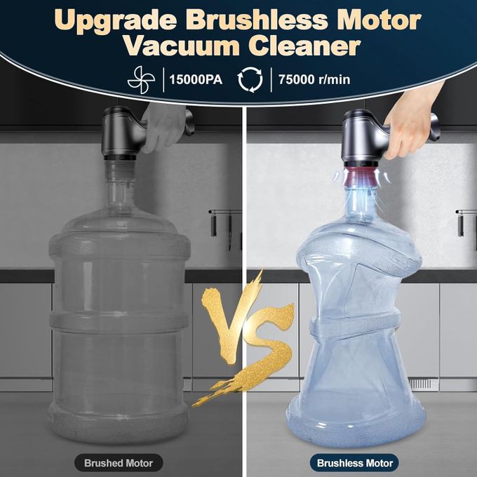 2-in-1 Wireless Car Vacuum Cleaner & Air Duster - 21000PA Suction, Portable, Rechargeable, Compact