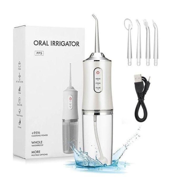 Oral Irrigator 4 Jets 3 Mode Usb Rechargeable Water Flosser Portable Water Jet Waterproof Irrigator Teeth Cleaner