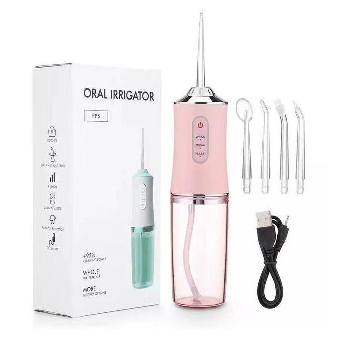 Oral Irrigator 4 Jets 3 Mode Usb Rechargeable Water Flosser Portable Water Jet Waterproof Irrigator Teeth Cleaner