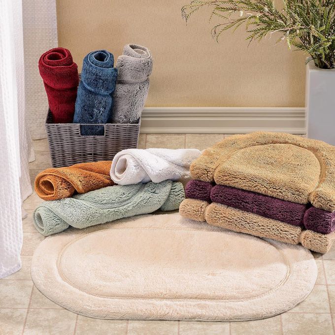 Oval "WELCOME" Door Mat – 40cm x 60cm – Heavy Duty Anti-Slip Rubber Bottom – Durable Entrance Floor Mat for Home & Office – Indoor/Outdoor Use