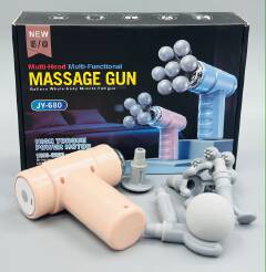 JY-680 Handheld Multi-Head Multi-Functional Massage Gun -6 heads