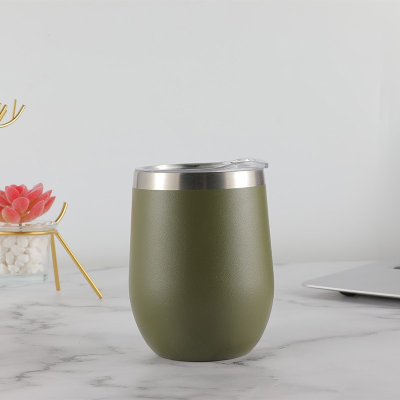 12oz Eggshell Cup Stainless Steel Thermos Bottle Portable Coffee Cups Water Bottle Travel Household Office School Drinking Tools