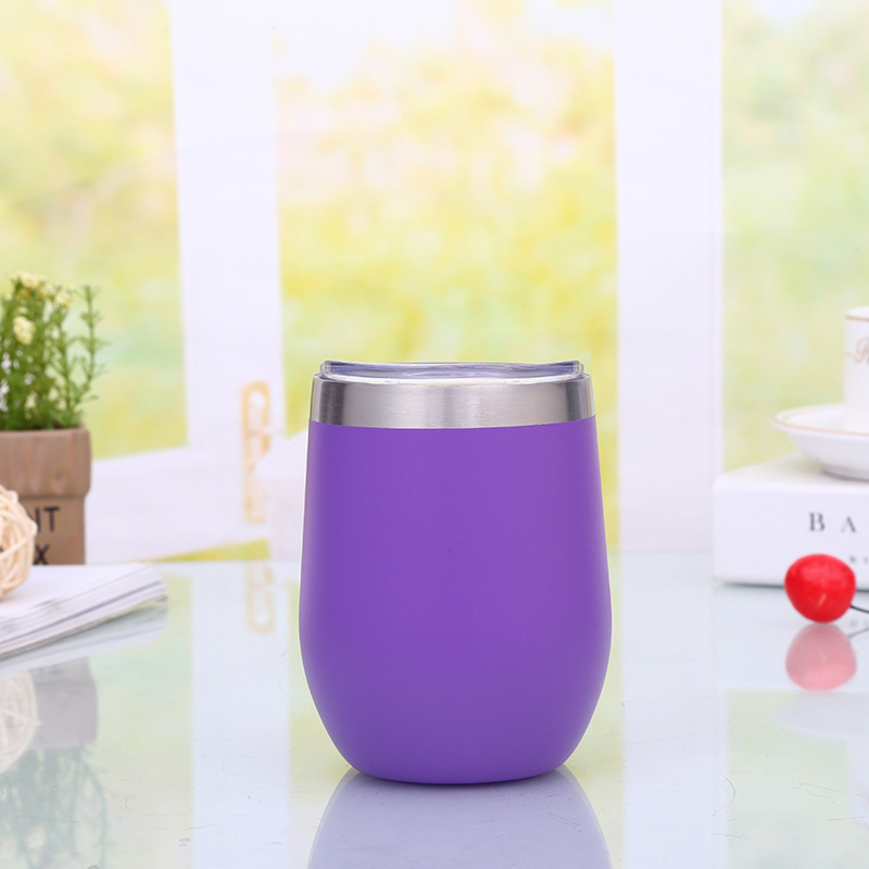 12oz Eggshell Cup Stainless Steel Thermos Bottle Portable Coffee Cups Water Bottle Travel Household Office School Drinking Tools