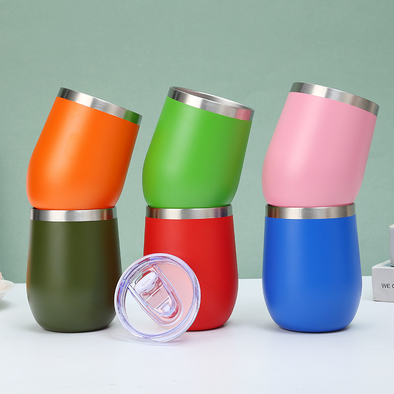12oz Eggshell Cup Stainless Steel Thermos Bottle Portable Coffee Cups Water Bottle Travel Household Office School Drinking Tools
