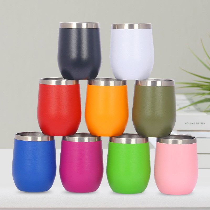 12oz Eggshell Cup Stainless Steel Thermos Bottle Portable Coffee Cups Water Bottle Travel Household Office School Drinking Tools