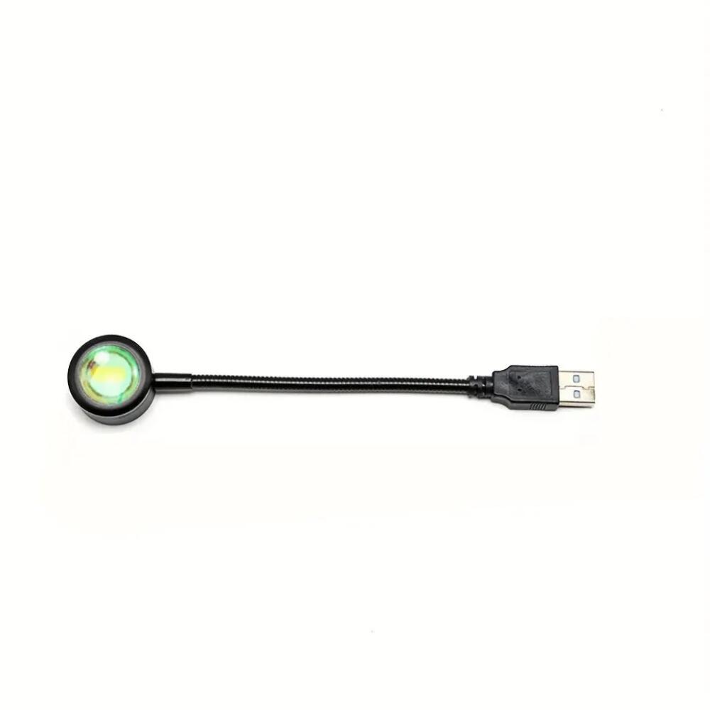 USB Decorative Colorful Rainbow Projection Lamp Sunset Atmosphere Lamp Multi-angle Rotatable Suitable for Home Living Room and Bedroom Night Light Projector Photography Wall Atmosphere Light