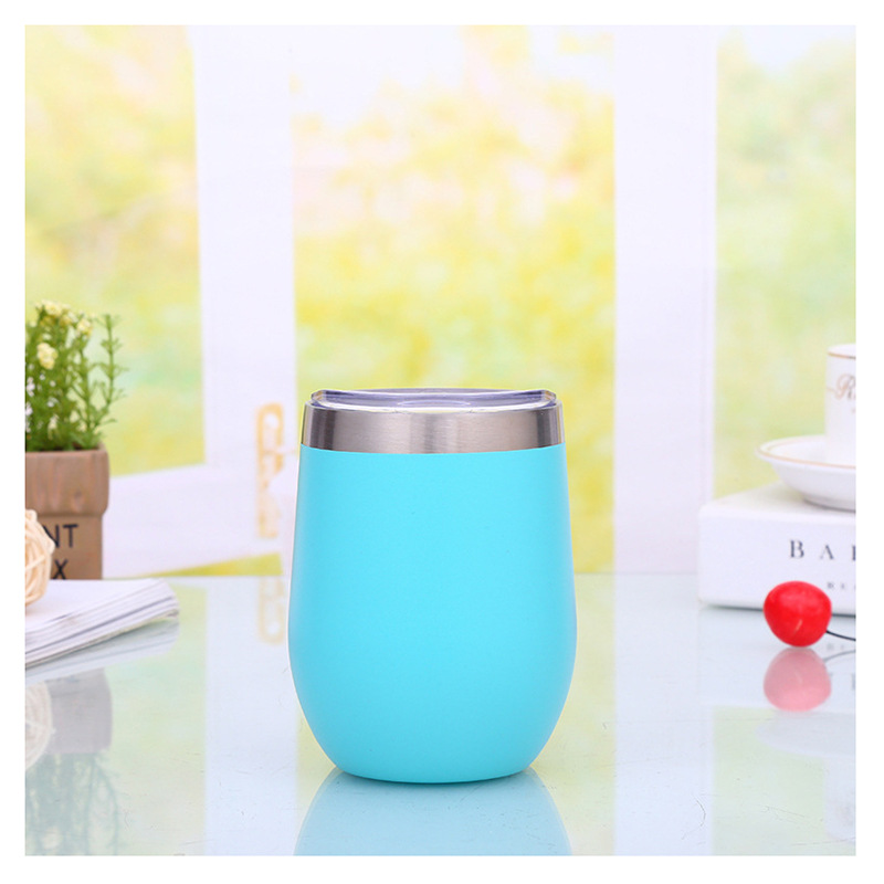 12oz Eggshell Cup Stainless Steel Thermos Bottle Portable Coffee Cups Water Bottle Travel Household Office School Drinking Tools