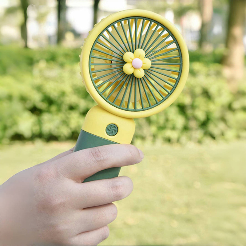 Summer Mini Fan Portable Handheld Fan Cartoon Cute Student Desktop Usb Charging Fruit Multiple Styles and Colors Fan