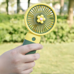 Summer Mini Fan Portable Handheld Fan Cartoon Cute Student Desktop Usb Charging Fruit Multiple Styles and Colors Fan