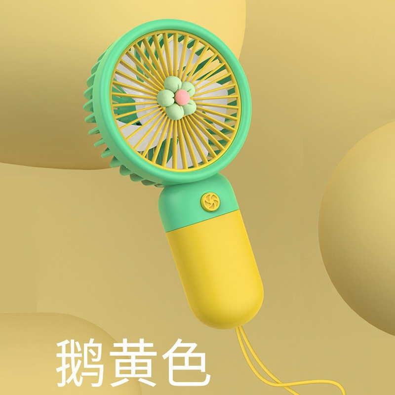 Summer Mini Fan Portable Handheld Fan Cartoon Cute Student Desktop Usb Charging Fruit Multiple Styles and Colors Fan