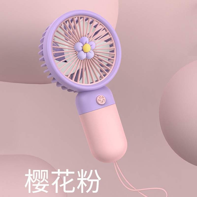 Summer Mini Fan Portable Handheld Fan Cartoon Cute Student Desktop Usb Charging Fruit Multiple Styles and Colors Fan
