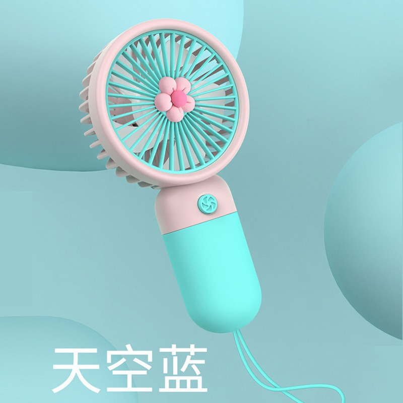 Summer Mini Fan Portable Handheld Fan Cartoon Cute Student Desktop Usb Charging Fruit Multiple Styles and Colors Fan