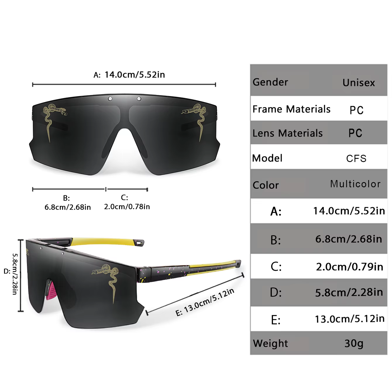 Unisex Fashion Shades Windproof Sports Flip-On UV400 MTB Goggles Sunglasses for Outdoor Cycling Running Party Men and Women