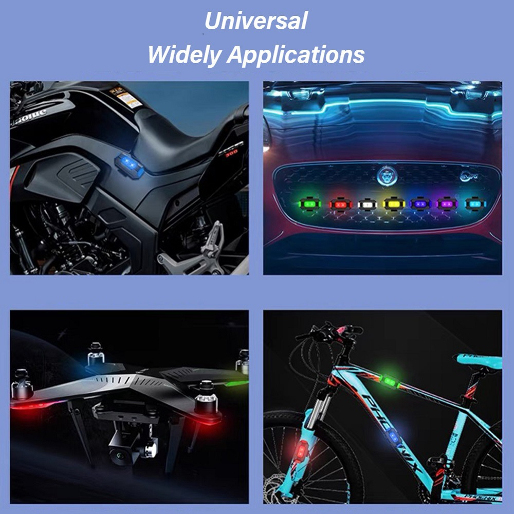 Cross border motorcycle LED charging flashing light drone airplane light night navigation light bicycle electric bike warning light
