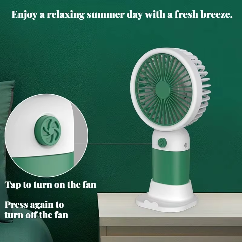 Summer Mini Fan Portable Handheld Fan Cartoon Cute Student Desktop Usb Charging Fruit Multiple Styles and Colors Fan