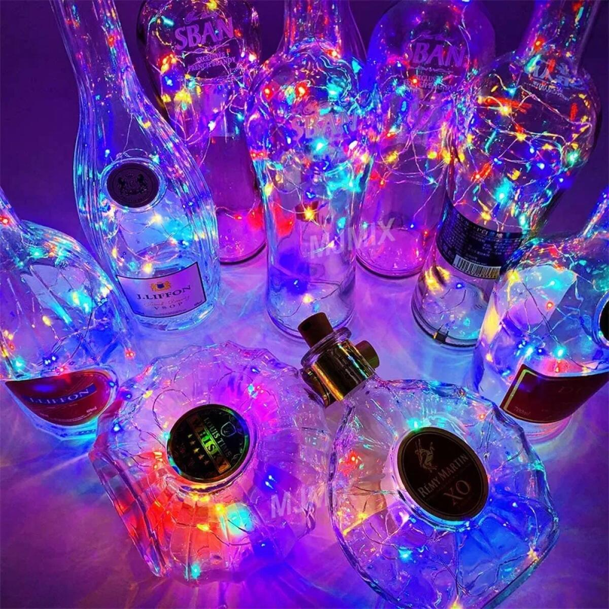 1/3/5PCS 10 Packs Wine Bottle Lights Copper Wire Fairy String Light Warm White Bottle Stopper Atmosphere Lamp for Xmas Holiday