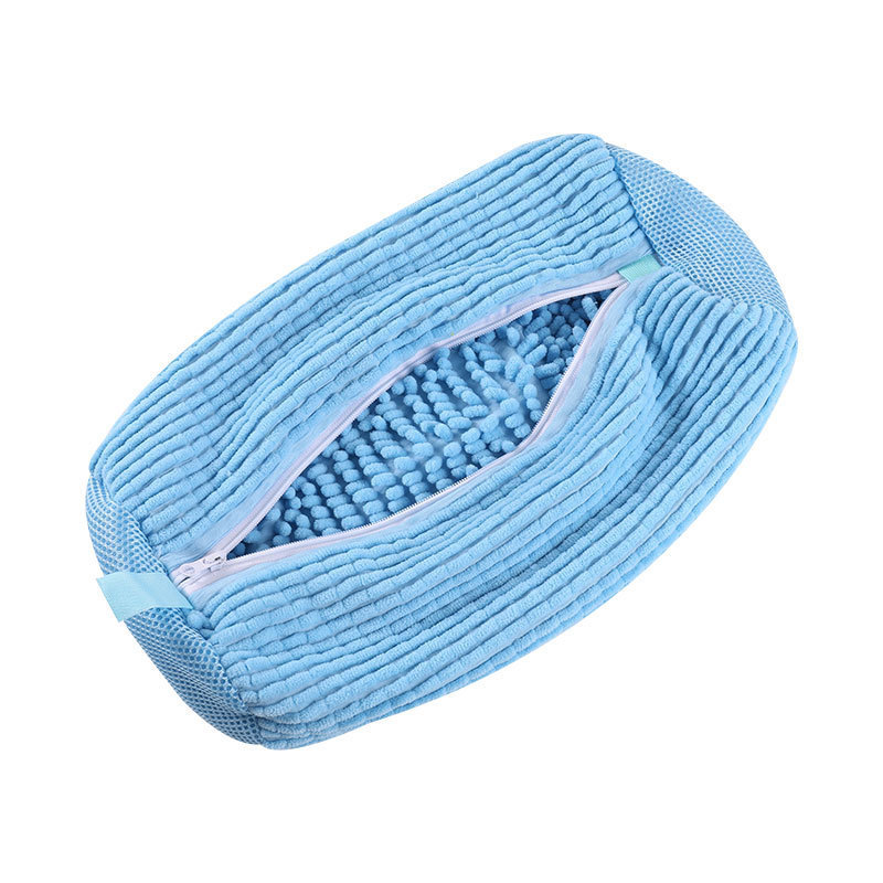Durable Shoe Washing Machine Bag for All Shoe Types-Yellow with Blue Zipper,Ideal for Sneakers and Casual Shoes,Laundry Wash Bag