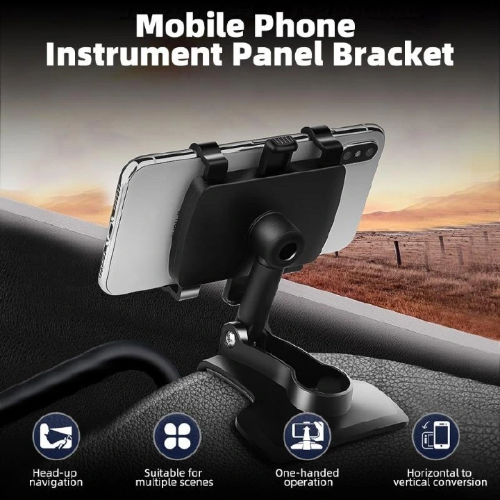 New Dashboard Car Phone Holder 360 Degree Mobile Smartphone Stands Rear View Mirror Sun Visor in Car GPS Navigation Bracket