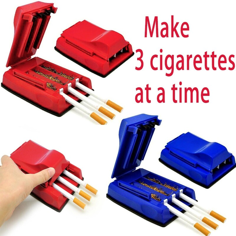 Manual three tube cigarette puller, plastic cigarette maker, multi-color creative cigarette puller, Three Tubes Manual Cigarette Roller Tube Tobacco Maker Tube Filling Machine, Rolling Tobacco