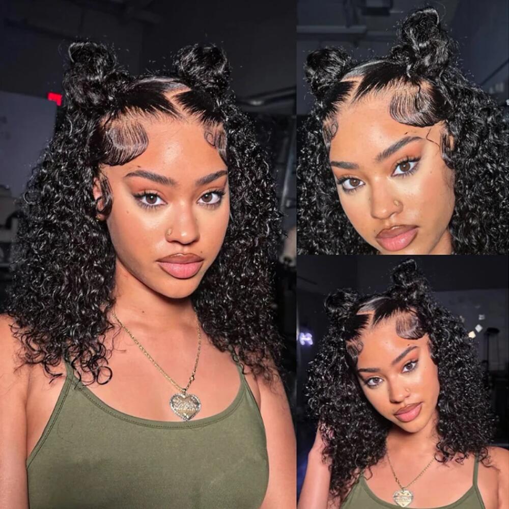 Deep Wave Bob Wig 13x4 Deep Curly Wig Human Hair 13×6 Lace Frontal Wigs 250 Density Glueless Wigs