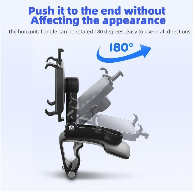 New Dashboard Car Phone Holder 360 Degree Mobile Smartphone Stands Rear View Mirror Sun Visor in Car GPS Navigation Bracket