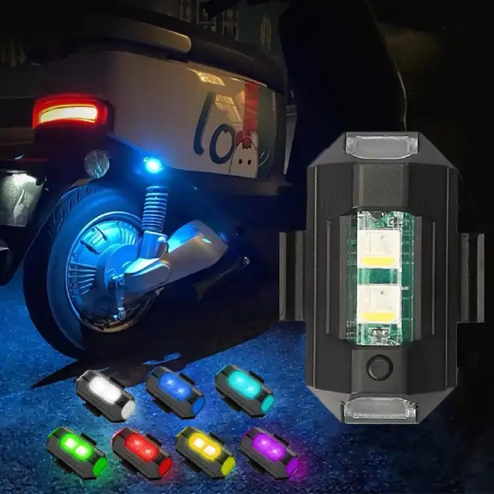 Cross border motorcycle LED charging flashing light drone airplane light night navigation light bicycle electric bike warning light