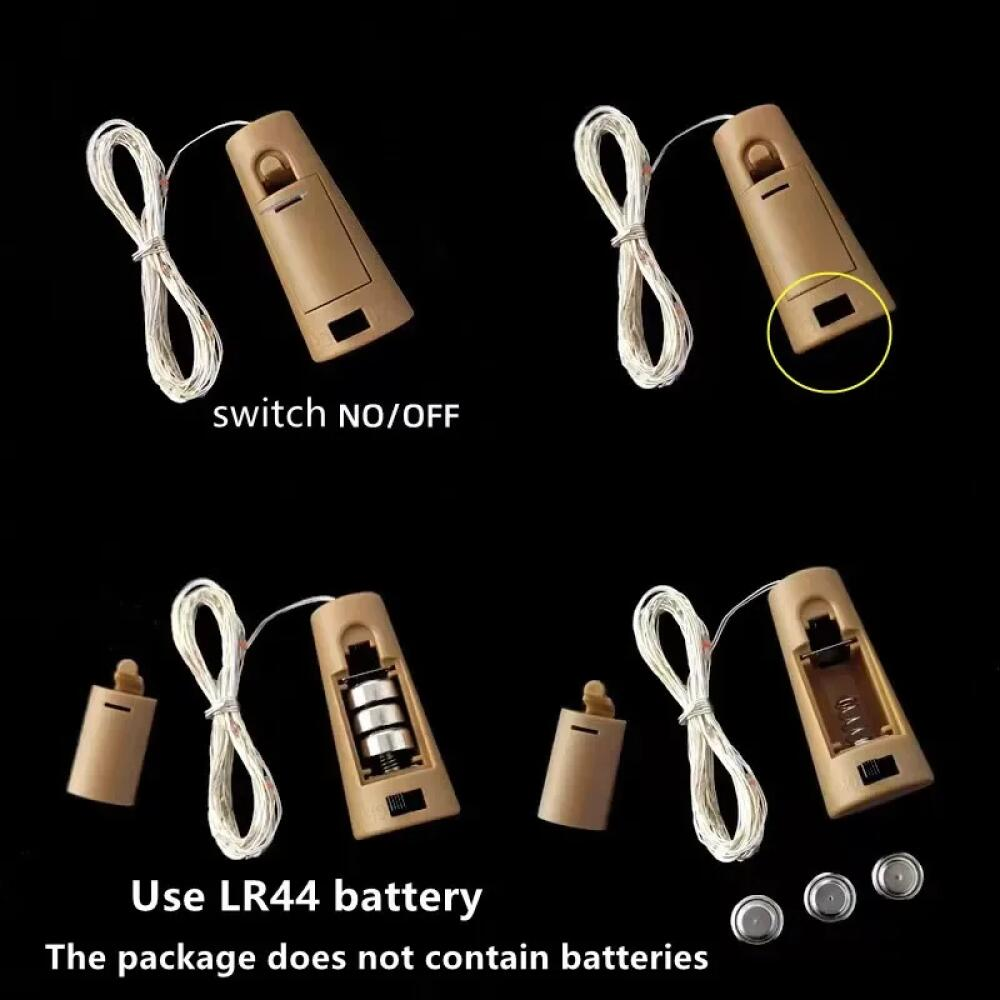 1/3/5PCS 10 Packs Wine Bottle Lights Copper Wire Fairy String Light Warm White Bottle Stopper Atmosphere Lamp for Xmas Holiday