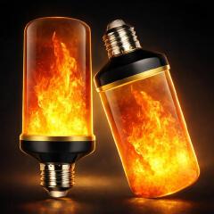 E27 LED Flame Effect Light Fire Simulation Multiple Modes Corn Bulb Decorative Lamp for Bar Hotel Restaurant Home