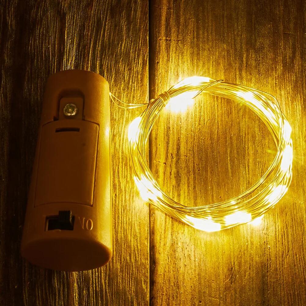 1/2/5/10 PCS 20 Led String Battery Copper Wine Bottle Cork Wire Fairy Lights Party Christmas Decoration Home Decor