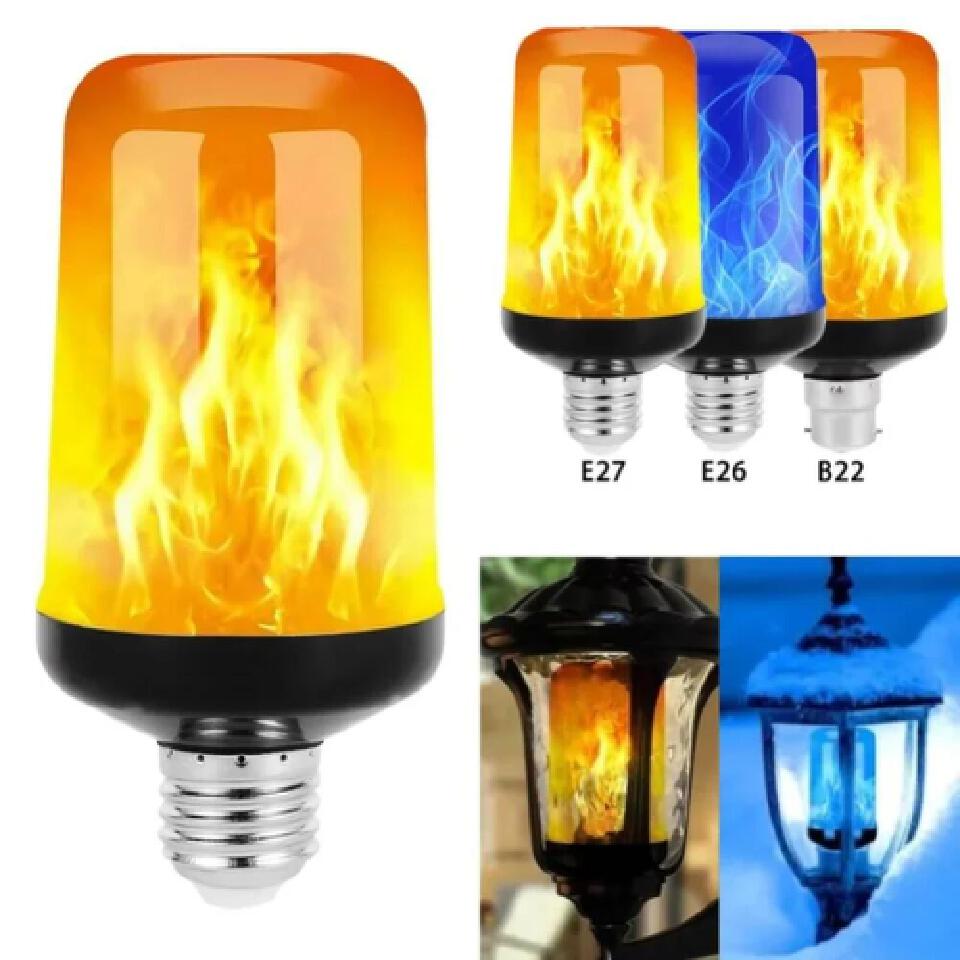 E27 LED Flame Effect Light Fire Simulation Multiple Modes Corn Bulb Decorative Lamp for Bar Hotel Restaurant Home