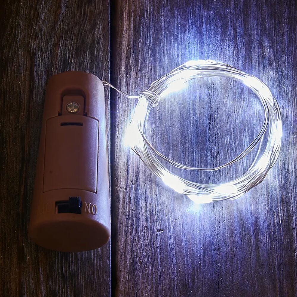 1/2/5/10 PCS 20 Led String Battery Copper Wine Bottle Cork Wire Fairy Lights Party Christmas Decoration Home Decor