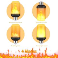 E27 LED Flame Effect Light Fire Simulation Multiple Modes Corn Bulb Decorative Lamp for Bar Hotel Restaurant Home
