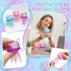 Squishies NeeDoh Jellyfish Squish Toy Fidget Toy, Water Sensory Soft Jelly Squeeze Stress Relief Fidget Toy Squeeze Blind Box