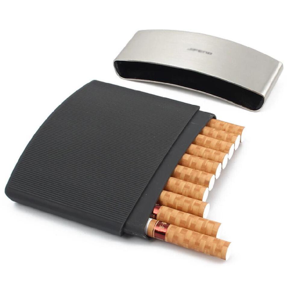 Portable Business Cigarette Box 10 Thick Pack Plastic Metal Cigarette Box Personalized Smoking Gift New 2026
