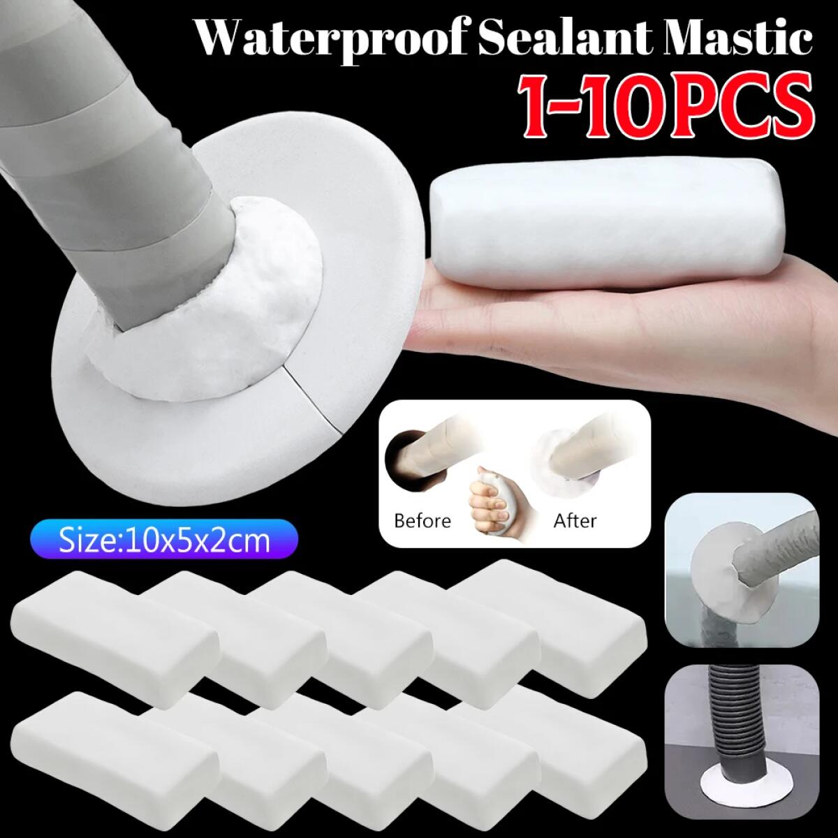 Air-conditioning Hole Sealing Mud Super Diamond Mud Sealer 10g White Seal Putty Waterproof Duct Seal Repair Sealing Clay