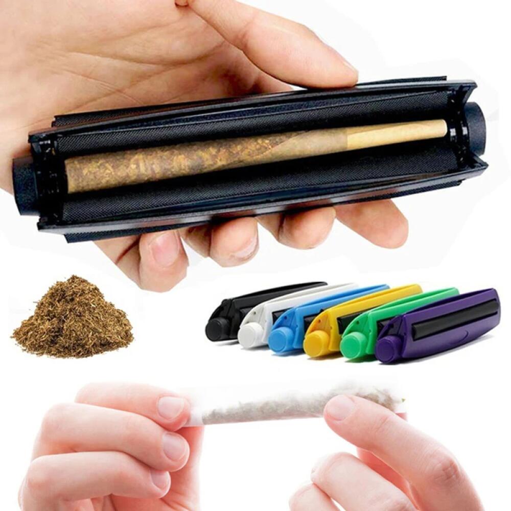 110mm Cigarette Rolling Machine with Tobacco Storage Tube for DIY Rolling Paper Wrapping Maker Smoking Accessories