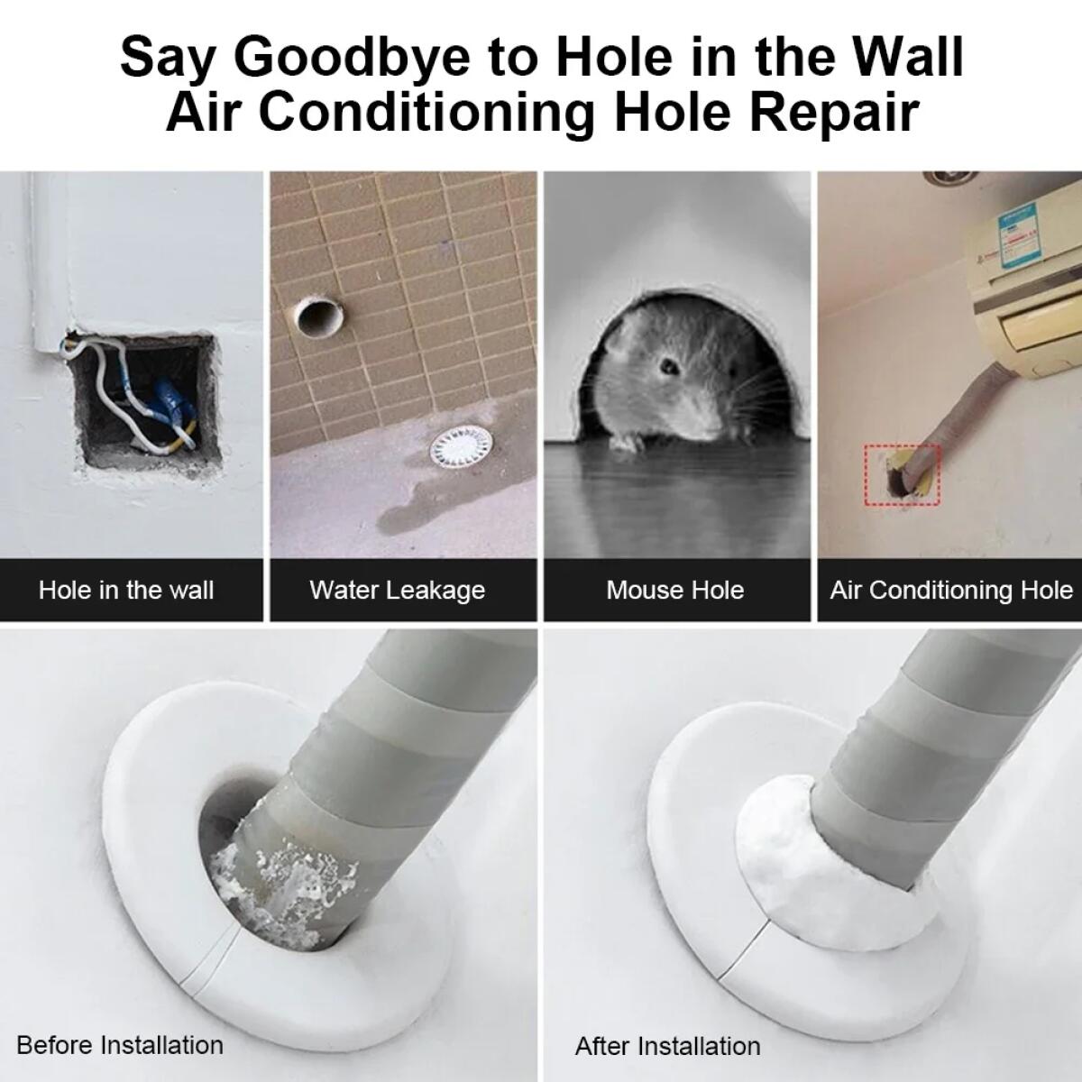 Air-conditioning Hole Sealing Mud Super Diamond Mud Sealer 10g White Seal Putty Waterproof Duct Seal Repair Sealing Clay