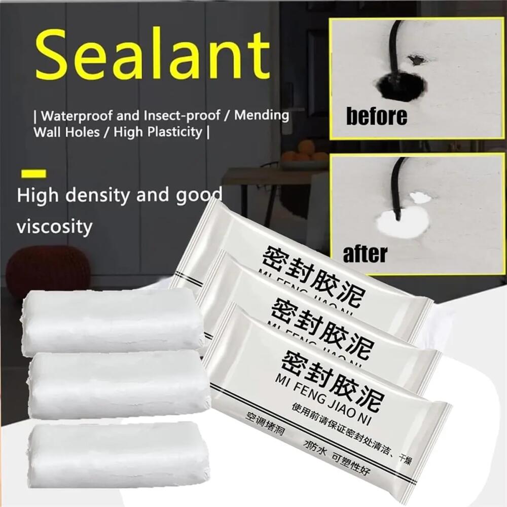 Air-conditioning Hole Sealing Mud Super Diamond Mud Sealer 10g White Seal Putty Waterproof Duct Seal Repair Sealing Clay