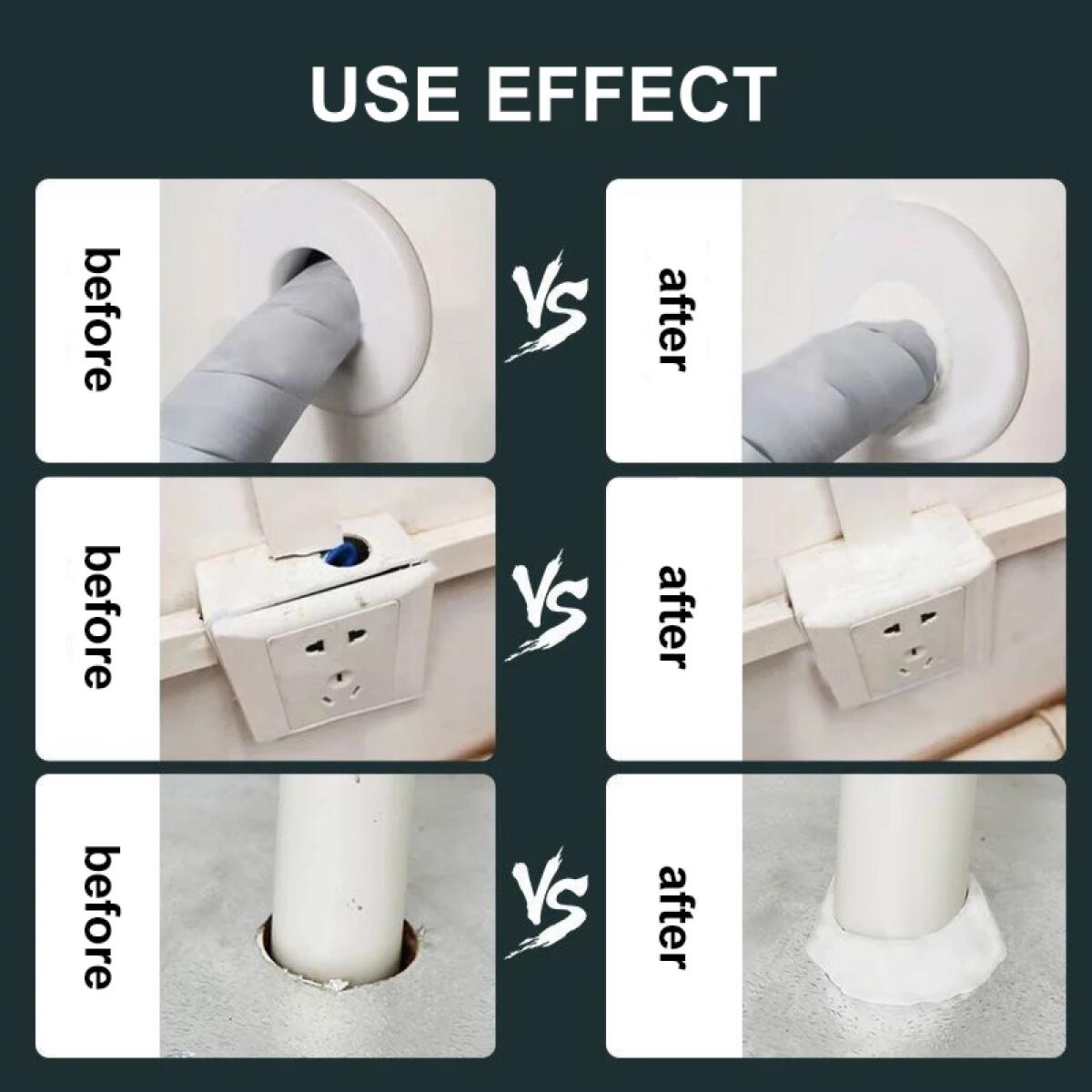 1/5/10/30PCS Bathroom Solid Glue Waterproof Sealant Wall Hole Sealant Seal Sealing Paste Sewer Pipe Caulking Agent Super Sealers