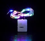 1M/2M LED copper wire lamp Christmas light string bouquet cake atmosphere small colorful lamp Halloween battery light string button