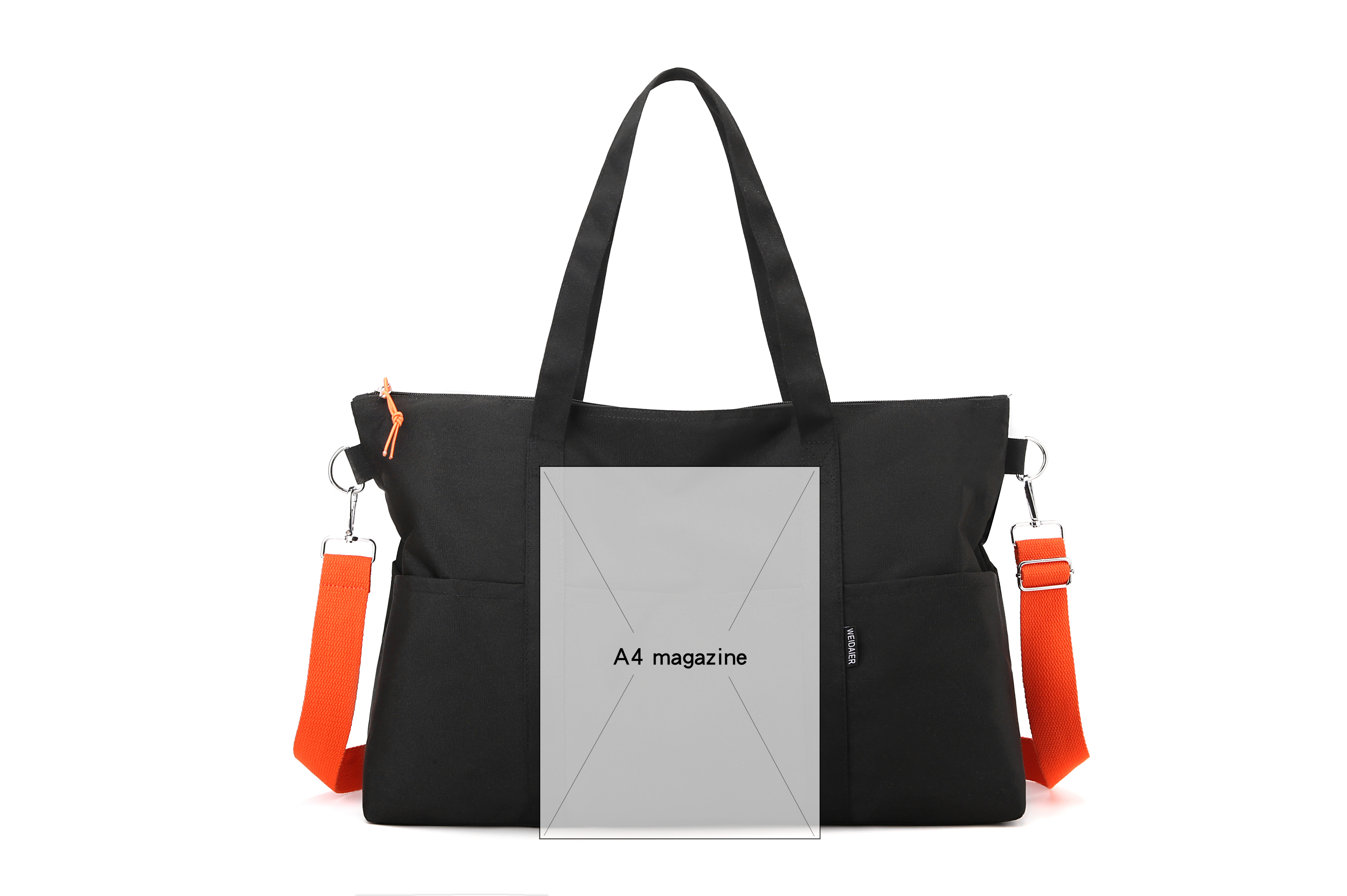 Large Capacity Travel Bag, Unisex Handbag & Shoulder Bag, Casual Simple Nylon Gym Storage Bag